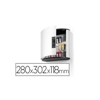 Armario Metalico Portallaves Durable 280x302x118 Mm Aluminio Combinacion Numerica Para 18 Llaveros Key Clip