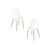 pack 2 sillas mykle de polipropileno 854638 cm - blanco