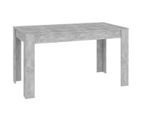 vidaxl mesa de comedor contrachapada gris hormigon 140x745x76 cm
