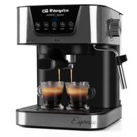 orbegozo ex 6000 - cafetera para espresso y cappucino 20 bar de presion deposito 15 l apta para monodosis 1050 w