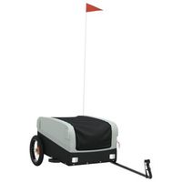 remolque para bicicleta hierro negro y gris 30 kg vidaxl