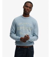 superdry para hombre m2014476a sudadera coastal relaxed azul s casual algodon