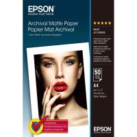papel fotografico epson archival matte paper a4 50 hojas mate 192 gm