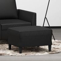 reposapiesrtaburete de cuero sintetico negro 60x50x41 cm cfw3327