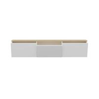 soporte de tv de madera neon - 160 x 32 x 35 cm - roble blanco