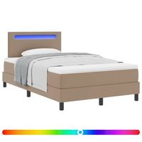 cama tapizada 203x123x88 cm  - marron