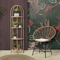 silla de metal marron y negro con cojin 72x565x88 cm