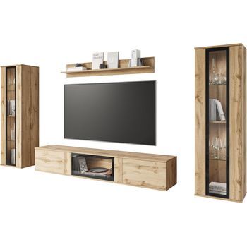 Conjunto De Muebles De Salón Caro, Juego De Muebles De Salón, Mueble De Tv, Sin Iluminación Led, Color Wotan