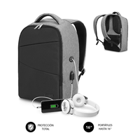mochila portatil 16 subblim negra antirobo