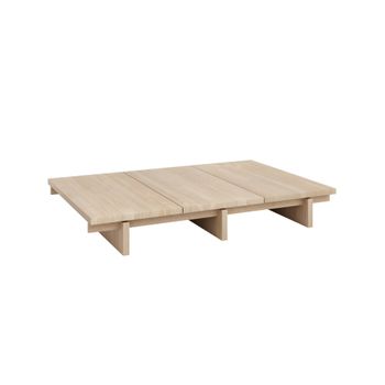 Mesa centro rectangular en pino natural 135.2 cm Sin barnizar