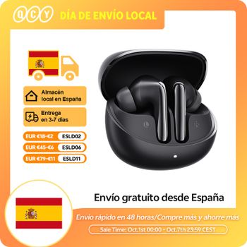 Audífonos Inalámbricos QCY HT19 MeloBuds N60 con Cancelación de Ruido Activa (ANC) de 56dB, Adaptativos en Tiempo Real, Bluetooth 6.0, Hi-Res LDAC, Detección Intraaural