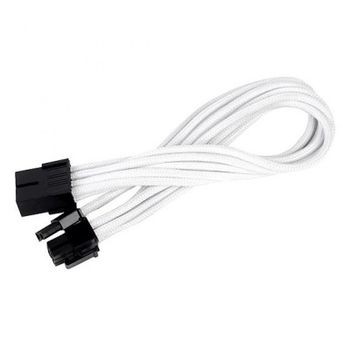 SilverStone PP07-PCIW Cable Extensor de Alimentación 8 Pin a PCI-E 6+2 Pin 25cm Blanco