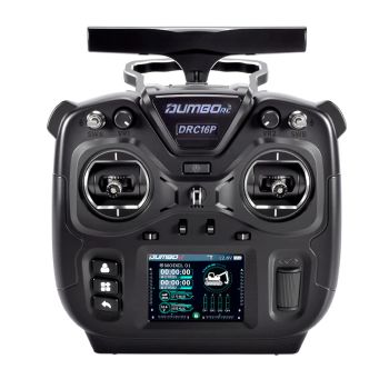 DUMBORC DRC16P 2.4GHz 16CH PWM SBUS PPM CRSF Pantalla IPS de 2.8 pulgadas Transceptor de radio con receptor P16F/P16MR/P
