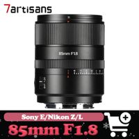 7artisans lente de 85 mm con apertura f18 enfoque automatico para camaras de fotograma completo con gran apertura ideal para retratos lente de objetivo fijo para sony zve10 a7c nikon z50