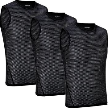 GripGrab Ultralight Sleeveless Baselayer (3 Pack), Black