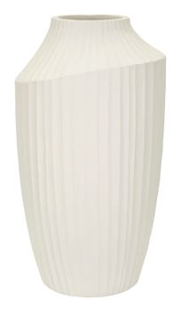 Jarrón de magnesio color crema ø 28,5x50,5 cm