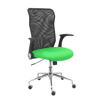 Piqueras y Crespo Minaya Silla Respaldo Malla Negro Asiento Bali Verde Pistacho