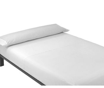 Juego de sábanas tres piezas liso blanco cama de 135cm donegal collections