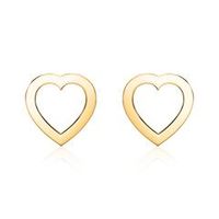 pendientes de corazon para mujer en oro 14 quilates