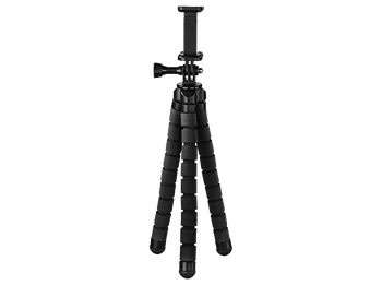Trípode - Hama Flex, Para Smartphone y GoPro, 300g Carga, Altura 26 cm, Se Dobla hasta 360º, Negro