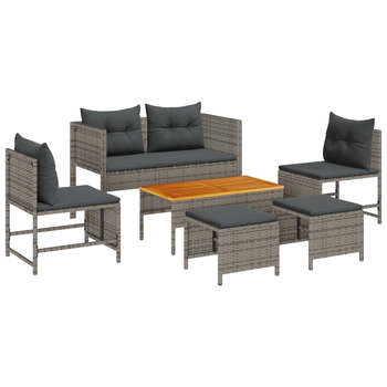 Conjunto De Sofás De Exterior Gris Y Gris Oscuro Cfw343311