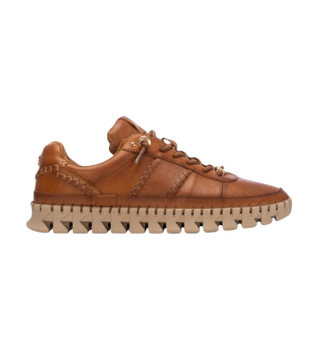 Carmela para mujer. 16252802-CAMEL Zapatillas de Piel 162528 marrón (37), Plano, Cordones, Casual