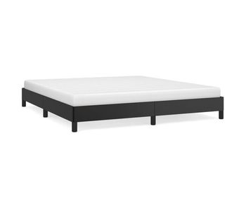 Estructura de cama de cuero sintético negro 160x200 cm