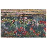 legendarte - cuadro lienzo impresion digital - peony garden jardin de la peonia - claude monet - decoracion pared cm 50x80