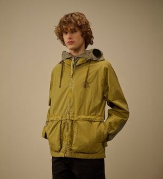 C.P. Company para hombre. 20CMOW110A110543D Chaqueta 50 Fili Wax Explorer verde amarillento (L), Casual, Algodón