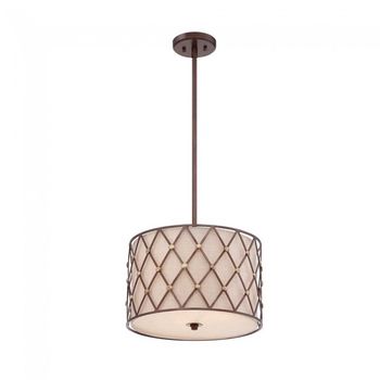 Lámpara colgante brown lattice m (3 luces)