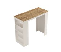 mesa alta estilo yurupa - venprodin - 120 cm pino- blanco
