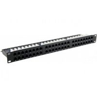 panel de parcheo hypertec 48 puertos cat6 uutp montaje en bastidor 1u negro