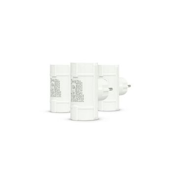 Garza - Adaptador Doble Lateral Schuko Con Protección Infantil Y Toma De Tierra - Pack De 3