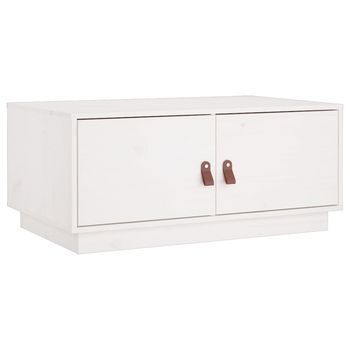 Mesa De Centro，mesa Auxiliar，mesa De Café De Madera Maciza De Pino Blanco 80x50x35 Cm