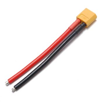 Enchufe macho XT60 de 12AWG, 10 cm con cable