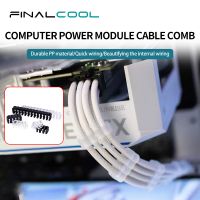 finalcool lxq-36 organizador de cables de 24 16 y 8 pines para gestion de cables de alimentacion de cajas clips para cables de escritorio peines para cables de extension juego de