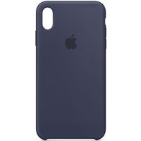 apple iphone xs max silicone case - midnight blue blue