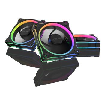 Ventilador ASUS Prime MR120 Black ARGB 3in1 120mm PWM Pack 3 unidades Iluminación Multi LED