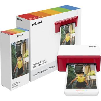 Impresora fotografica Polaroid Hi·Print 4x6 blanca con papel (80 fotos)