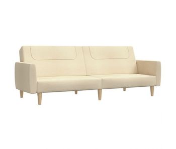 Vidaxl sofá cama de 2 plazas tela color crema