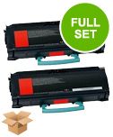 compatible multipack lexmark e460 printer toner cartridges 2 pack -e260a11e