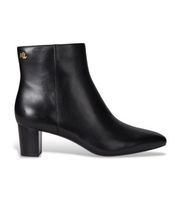 lauren ralph lauren para mujer 802967842001 botines de piel brunida demi negro 36 3 a 5cm cremallera casual