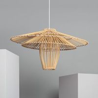 lampara colgante de bambu jiang natural