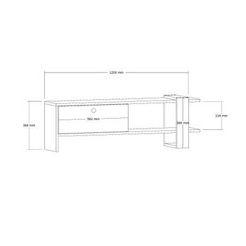 Mueble Tv Yanca Roble Antracita
