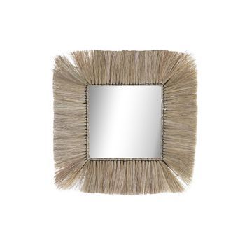 Espejo Yute Cristal 55x3x55 Natural