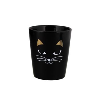 Taza expreso  negro porcelana china  5,5  x  6,3 cm x  6,3 cm