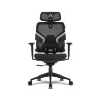silla de oficina alpha gamer aurora negra ergonomica mesh tech 3d