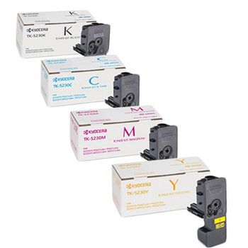 Kyocera TK-5230K/Y Full Set Original High Capacity Toners (4 Pack)