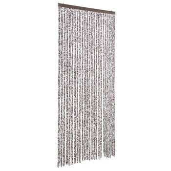 Cortina Mosquitera | Mosquitera De Chenilla Marrón Y Beige 100x220 Cm