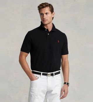 Polo Ralph Lauren para hombre. 710783656020 Polo Básico negro (XL), Casual, Algodón, Manga corta